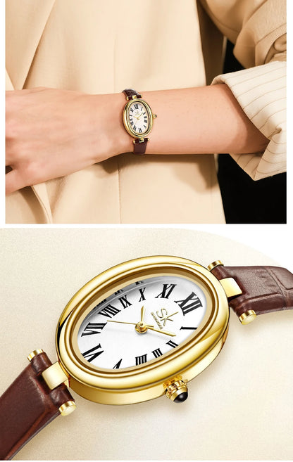 Shengke New Arrival Women's Watches Top Brand Ladies Quartz Wristwatches Original Styles Luxury Female Best Gifts Clock
