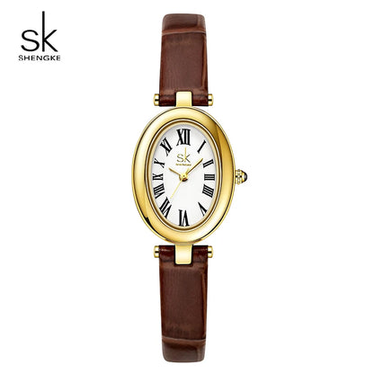Shengke New Arrival Women's Watches Top Brand Ladies Quartz Wristwatches Original Styles Luxury Female Best Gifts Clock